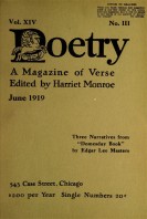 June 1919 Poetry Magazine cover