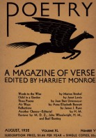 August 1932 Poetry Magazine cover
