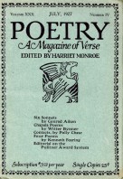 July 1927 Poetry Magazine cover