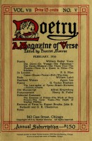 February 1916 Poetry Magazine cover