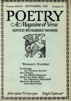 September 1926 Poetry Magazine cover