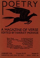 January 1936 Poetry Magazine cover