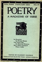January 1924 Poetry Magazine cover
