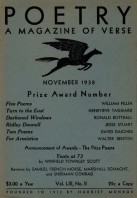 November 1938 Poetry Magazine cover