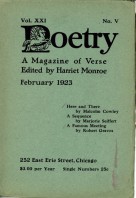 February 1923 Poetry Magazine cover
