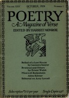 October 1924 Poetry Magazine cover