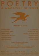 January 1939 Poetry Magazine cover