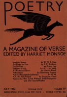 July 1934 Poetry Magazine cover