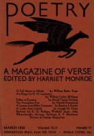 March 1935 Poetry Magazine cover