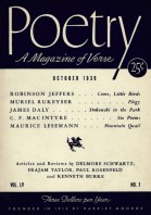 October 1939 Poetry Magazine cover