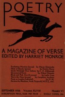 September 1936 Poetry Magazine cover