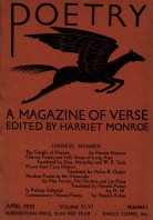 April 1935 Poetry Magazine cover