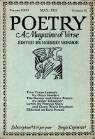 May 1925 Poetry Magazine cover