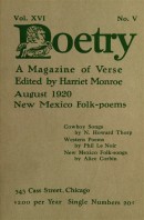 August 1920 Poetry Magazine cover