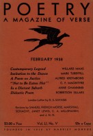 February 1938 Poetry Magazine cover