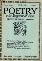 April 1930 Poetry Magazine cover