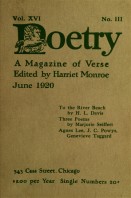 June 1920 Poetry Magazine cover