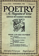 November 1926 Poetry Magazine cover