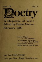 February 1920 Poetry Magazine cover