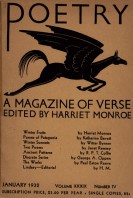 January 1932 Poetry Magazine cover