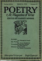 March 1930 Poetry Magazine cover