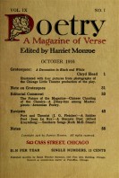 October 1916 Poetry Magazine cover