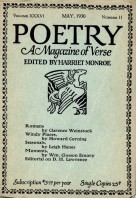 May 1930 Poetry Magazine cover