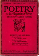 December 1924 Poetry Magazine cover