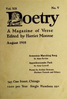 August 1918 Poetry Magazine cover