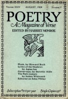 August 1924 Poetry Magazine cover