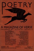 August 1937 Poetry Magazine cover