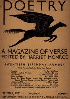 October 1932 Poetry Magazine cover