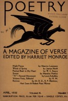April 1932 Poetry Magazine cover