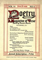 November 1913 Poetry Magazine cover