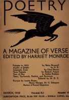 March 1933 Poetry Magazine cover