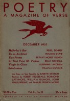 December 1937 Poetry Magazine cover