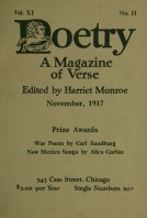 November 1917 Poetry Magazine cover