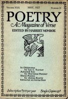 May 1927 Poetry Magazine cover