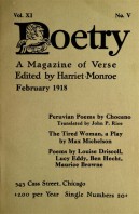 February 1918 Poetry Magazine cover