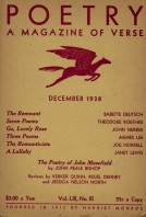 December 1938 Poetry Magazine cover