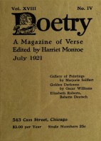 July 1921 Poetry Magazine cover
