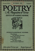 October 1927 Poetry Magazine cover