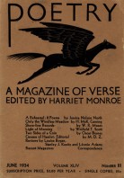 June 1934 Poetry Magazine cover