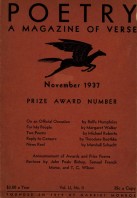 November 1937 Poetry Magazine cover