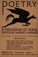 February 1931 Poetry Magazine cover