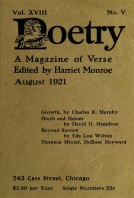 August 1921 Poetry Magazine cover