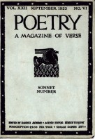 September 1923 Poetry Magazine cover