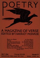 July 1936 Poetry Magazine cover