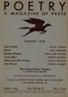 August 1938 Poetry Magazine cover