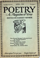 April 1926 Poetry Magazine cover